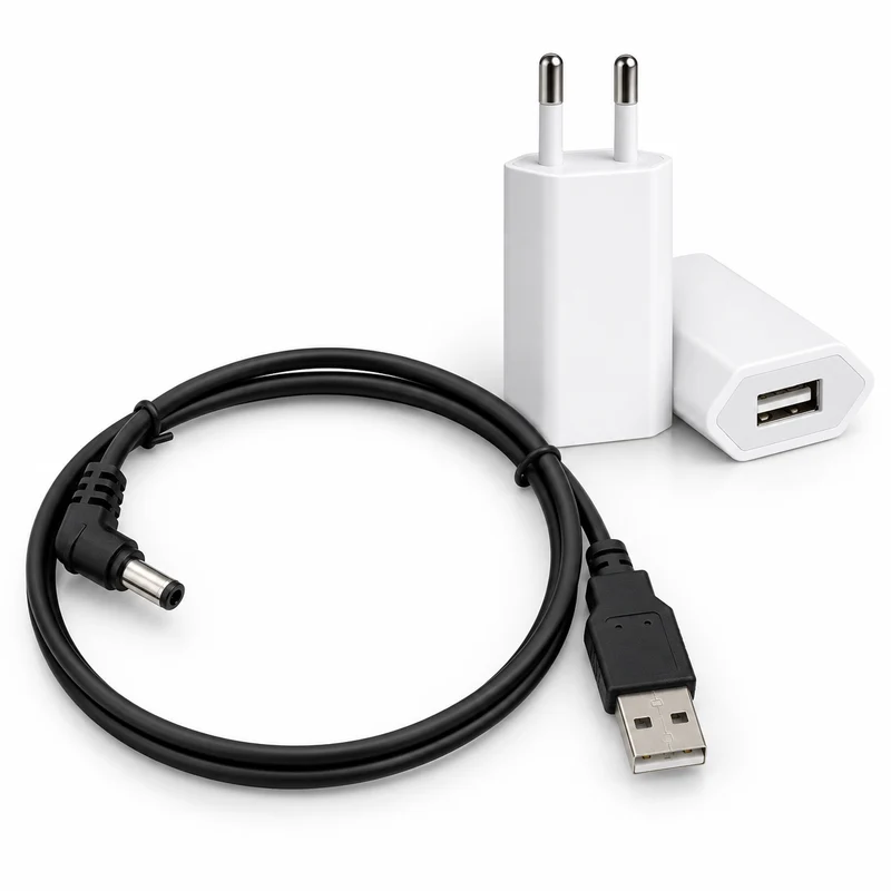Ersatznetzteil für fiberONE Glasfasermedienconverter USB-C Anschlusskabel mit 2,5mm Stecker für RJ45